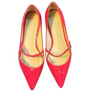 Stuart Weitzman Emilia patent leather Mary Jane flats pointed toes size 10